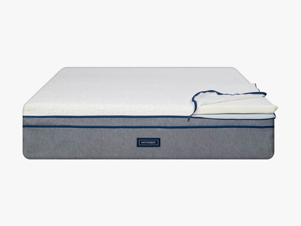 Novosbed Memory Foam Mattress (Comfort+) | GoodMorning.com Vue du matelas Novosbed avec housse dézippée
