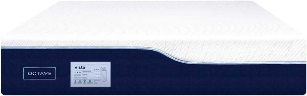Image of the Recore performance latex mattress on a white backdrop as seen from the front.